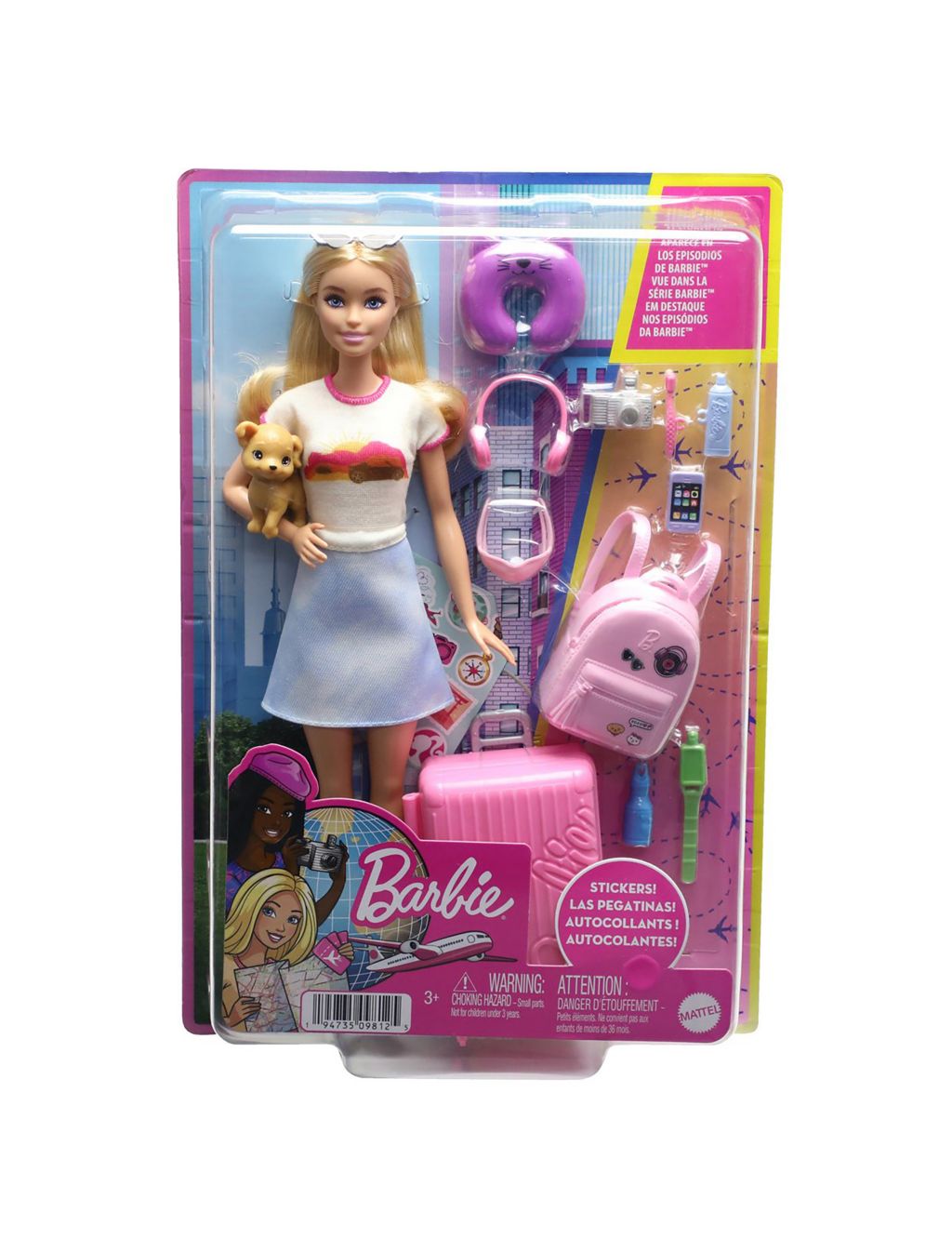 Barbie™ Malibu Doll Travel Playset (3-6 Yrs)