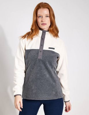 Columbia Womens Benton Springs Funnel Neck Fleece Jacket - XL - Grey, Grey