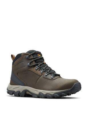 Columbia Mens Newton Ridge Plus II Waterproof Walking Boots - 7 - Brown Mix, Brown Mix,Black