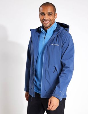 Columbia Mens Altbound Hooded Jacket - S - Navy, Navy,Green