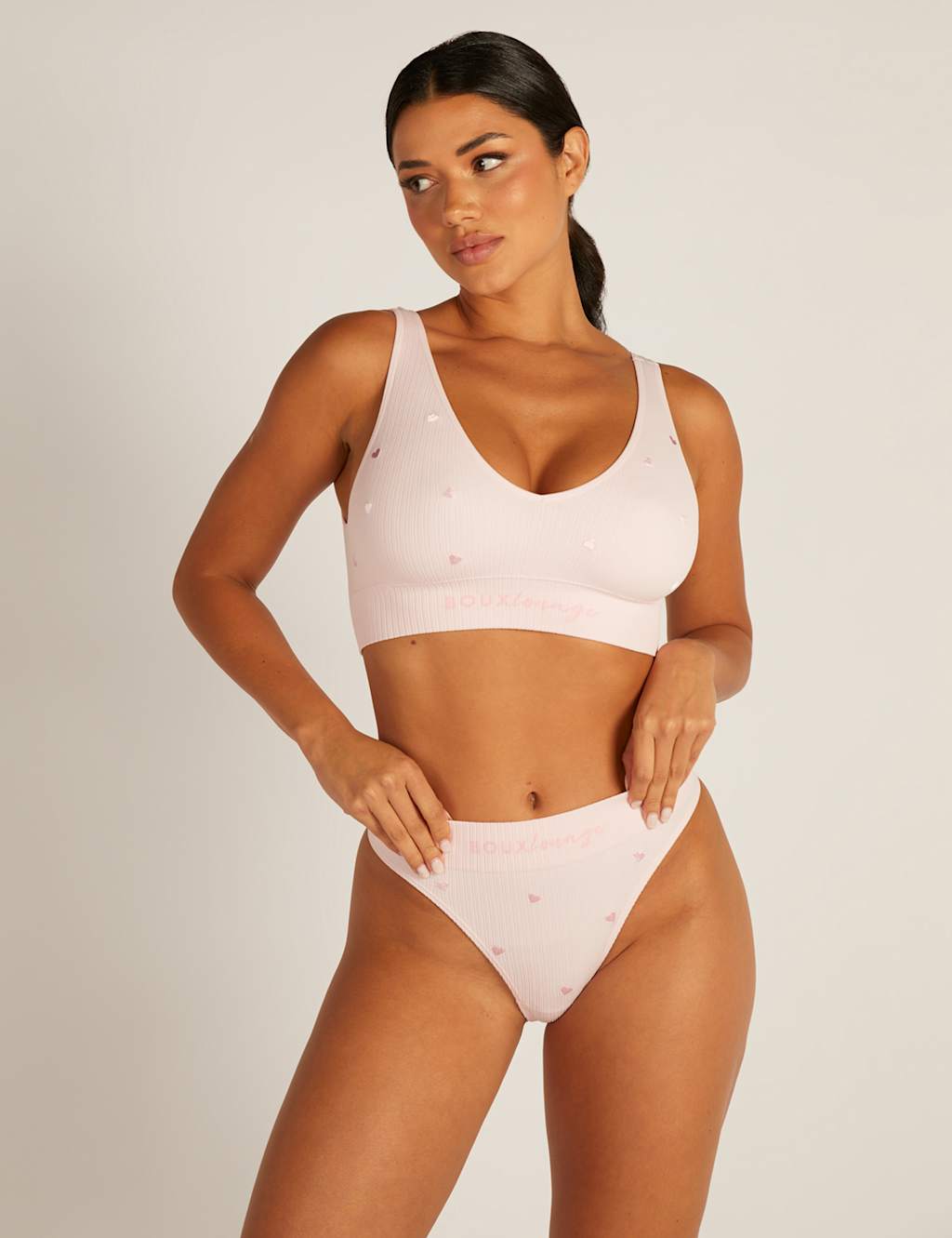 Heart Embroidered Thong image 2