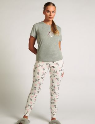 Boux Avenue Womens Dalmatian Print Pyjama Set - 10 - Grey Mix, Grey Mix