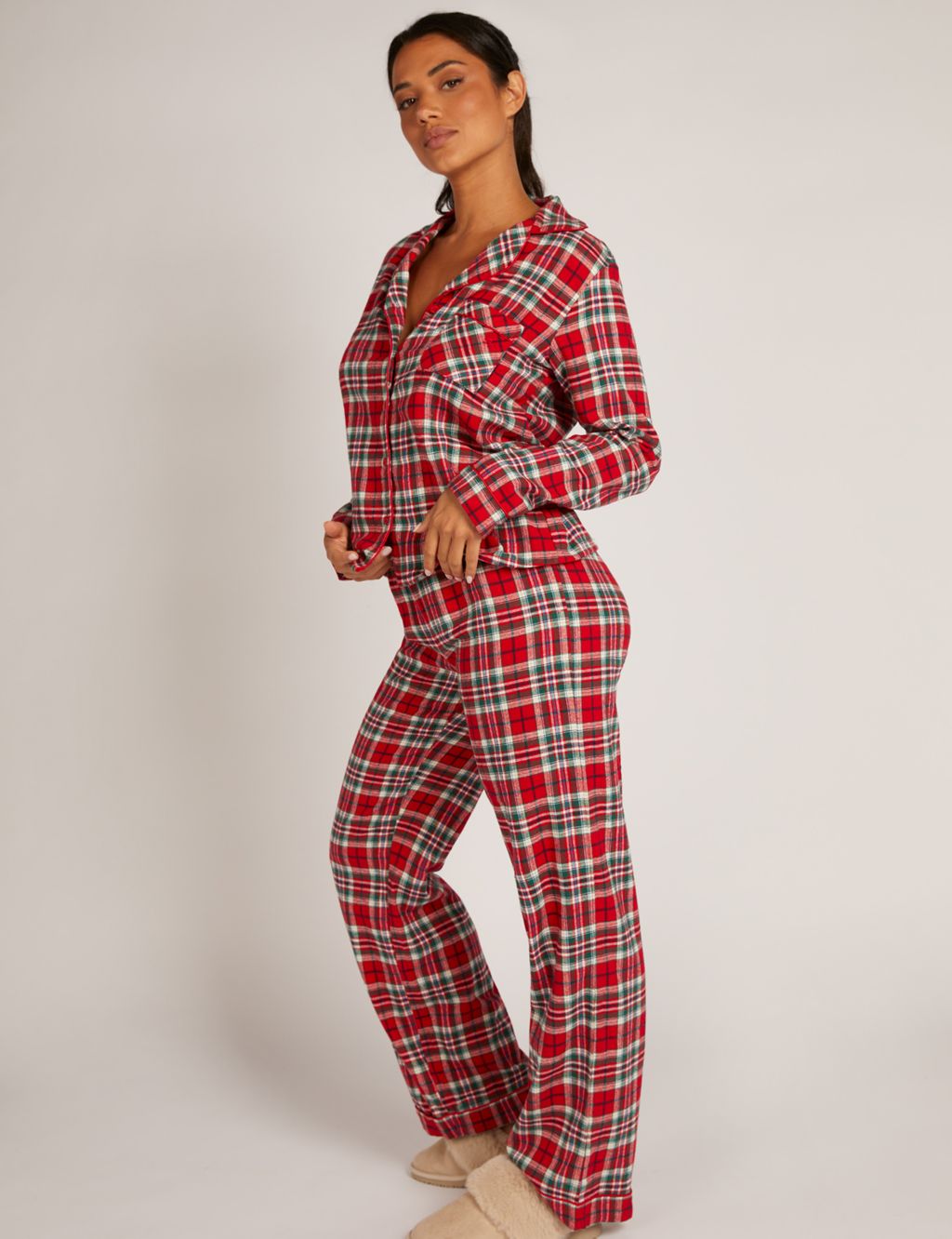 Cotton Rich Checked Pyjama Set image 3