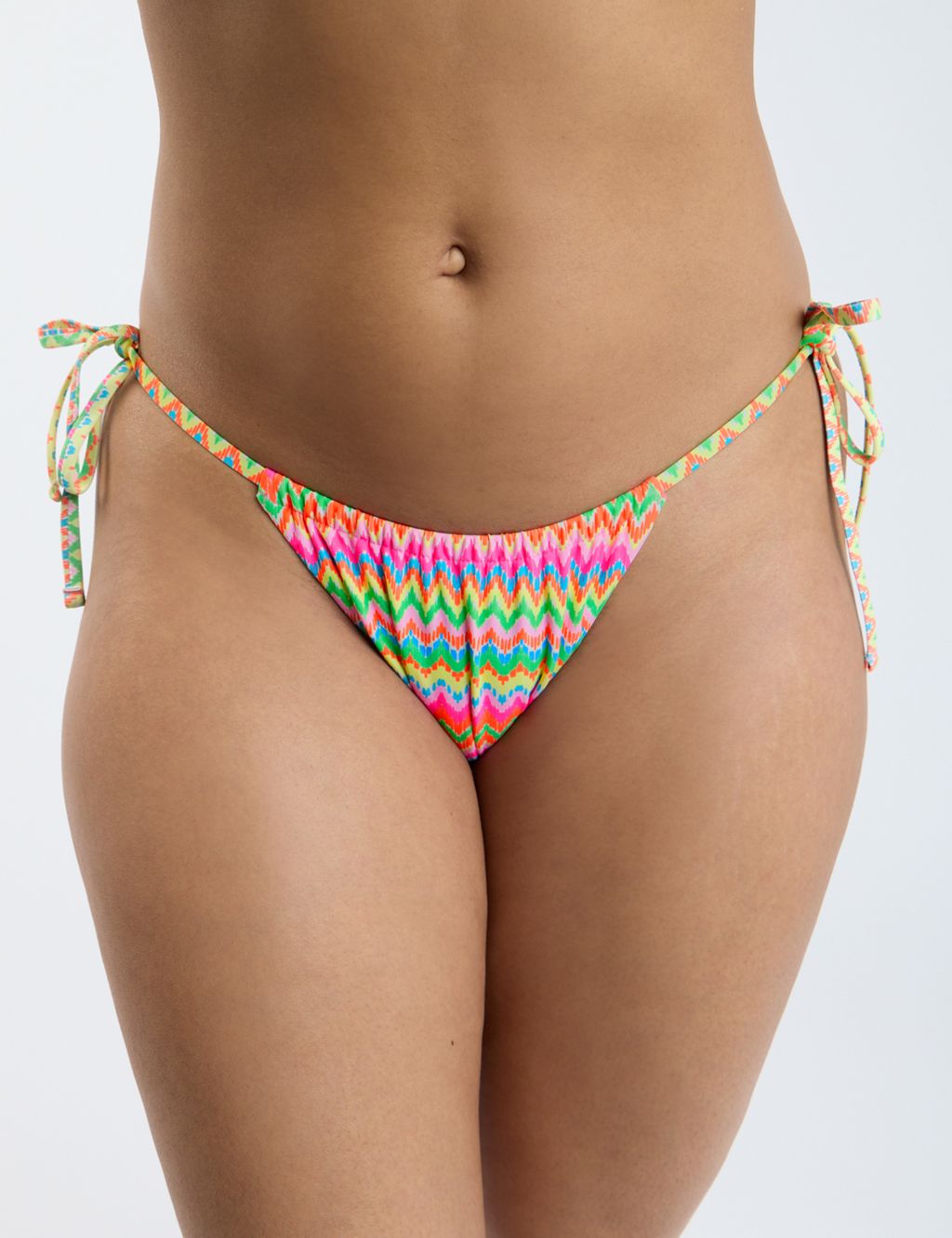 Laguna Printed Tie Side Brazilian Bikini Bottoms