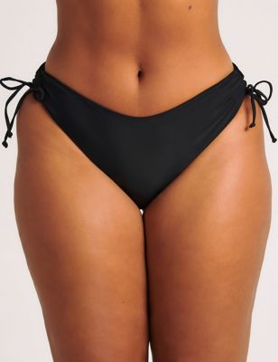 Boux Avenue Womens Ibiza Side Detail High Leg Bikini Bottoms - 10 - Black Mix, Black Mix
