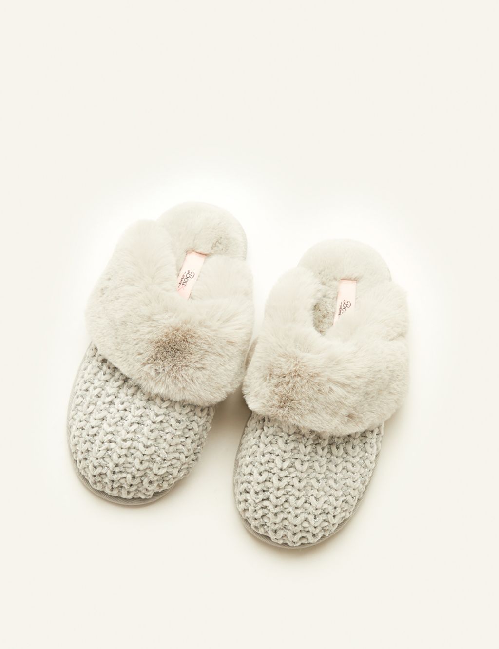 Chenille Faux Fur Lined Mule Slippers image 2