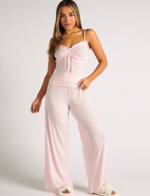Boux Avenue Womens Ribbed Pyjama Set - 12 - Pink, Pink