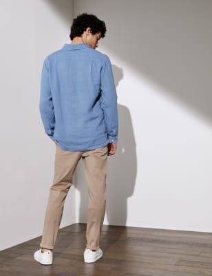 Luxury Pure Linen Overhead Shirt