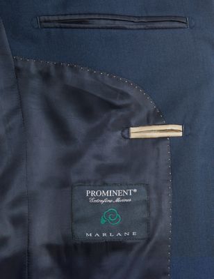 JAEGER  Mens  Slim Fit Pure Wool Twill Jacket - Medium Navy