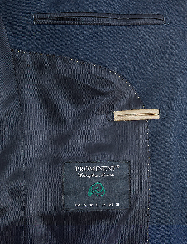 Slim Fit Pure Wool Twill Jacket - FR