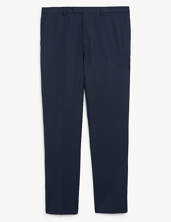 Slim Fit Pure Wool Twill Trousers - KW