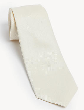 Italian Woven Cotton Silk And Linen Tie