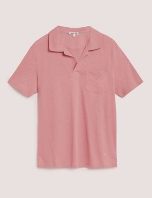 Diploma blik Berri WakeorthoShops | JAEGER | Cotton And Linen Open Collar Polo Shirt | Typeset polo  shirt