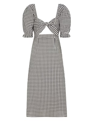 

Womens Nobody's Child Cotton Rich Gingham Square Neck Dress - Black Mix, Black Mix