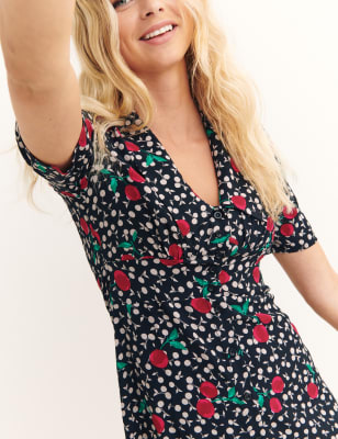 

Womens Nobody's Child Printed V-Neck Short Sleeve Midi Tea Dress - Multi, Multi