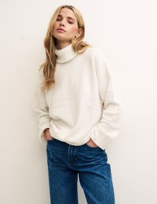 

Womens Nobody's Child Bequemer Rollkragenpullover aus Baumwollmischung - Cream, Cream