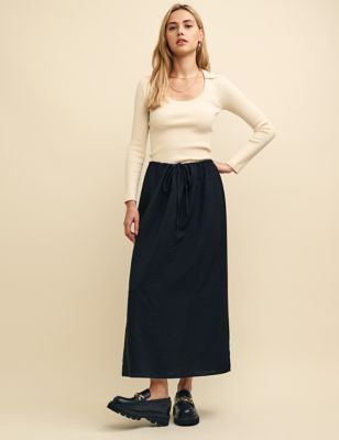 Midaxi Column Skirt