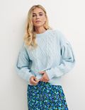 Cable Knit Crew Neck Relaxed Jumper