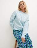 Cable Knit Crew Neck Relaxed Jumper