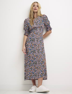 

Nobody's Child Vestido columna a media pierna floral con cuello redondoWomens - Green Mix, Green Mix