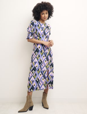 

Womens Nobody's Child Geometric Midi Column Dress - Multi, Multi