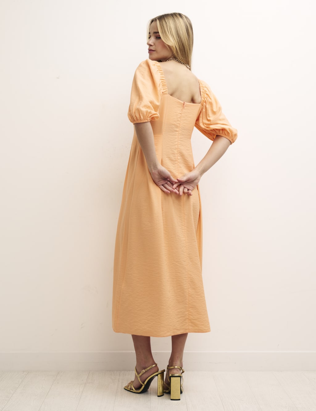 Square Neck Midi Swing Dress image 2