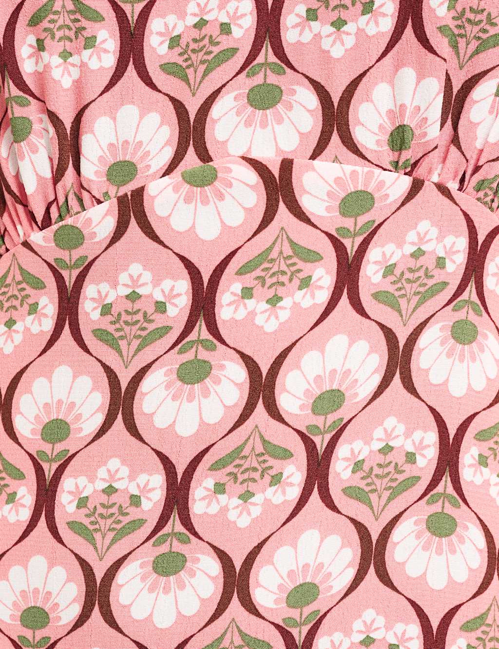 Floral Geometric Midi Waisted Dress image 4