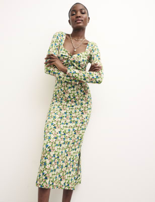 

Nobody's Child Vestido bodycon floral maxi a media piernaWomens - Green Mix, Green Mix