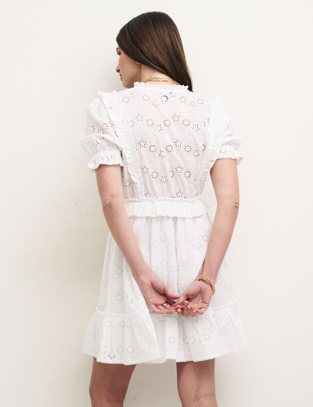 Organic Cotton Broderie Mini Tea Dress image 2