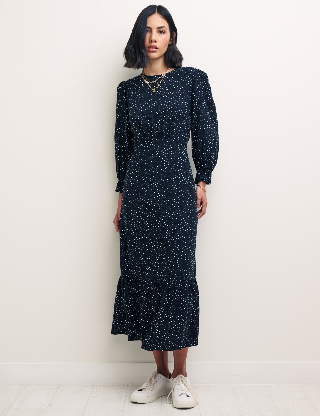 Polka Dot Midi Tea Dress image 4