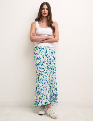 

Womens Nobody's Child Gemusterter Maxi-Schlupfrock - White Mix, White Mix