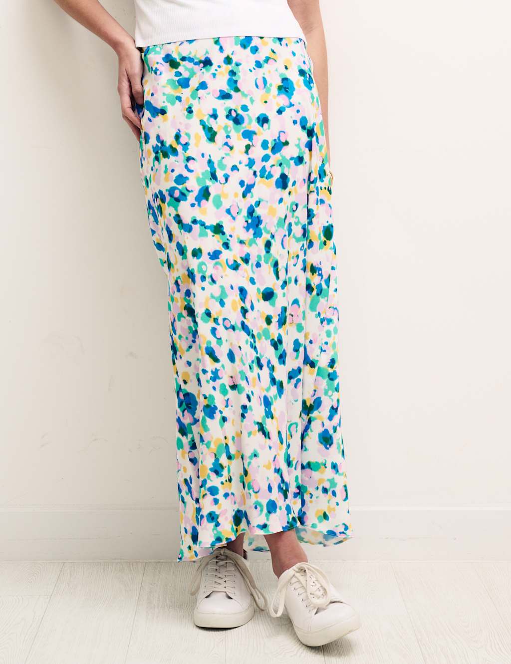 Printed Maxi Slip Skirt image 2