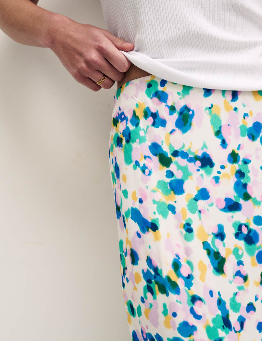 Printed Maxi Slip Skirt image 3