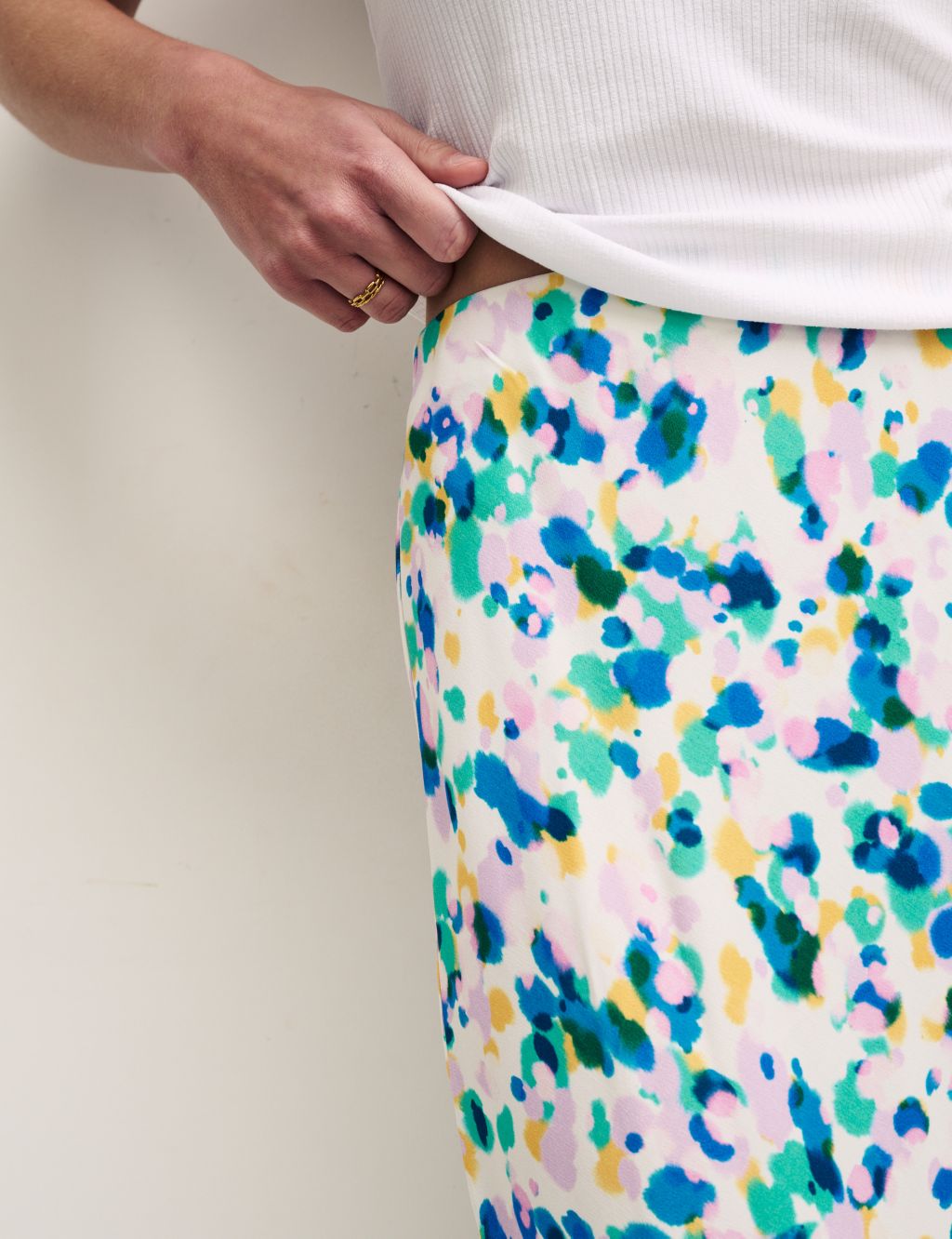Printed Maxi Slip Skirt image 3