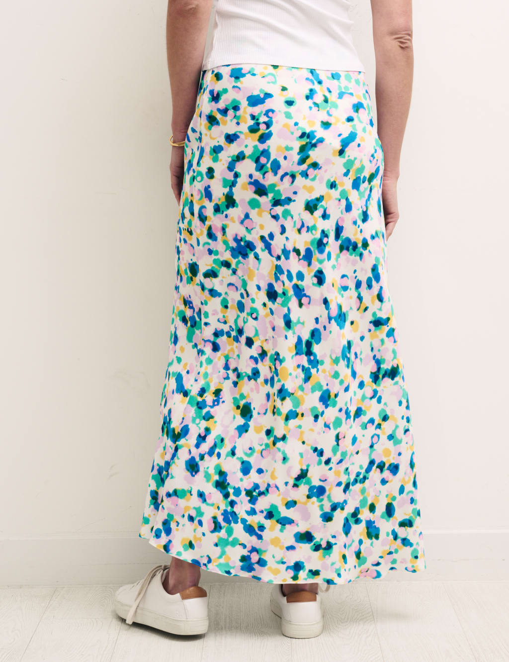 Printed Maxi Slip Skirt image 4