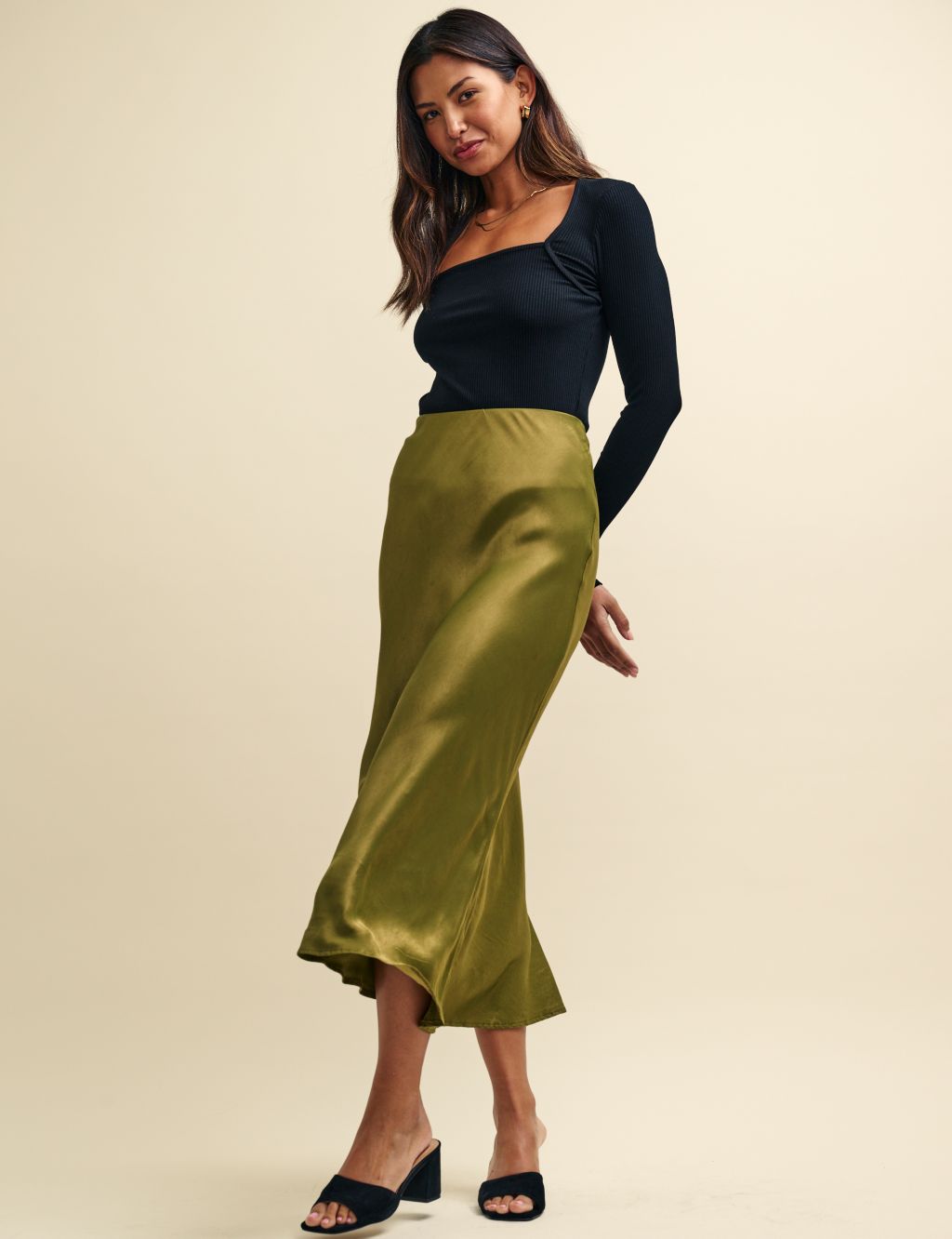 Midi Slip Skirt image 1