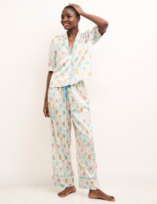 

Womens Nobody's Child Satin Floral Pyjama Set - Cream Mix, Cream Mix