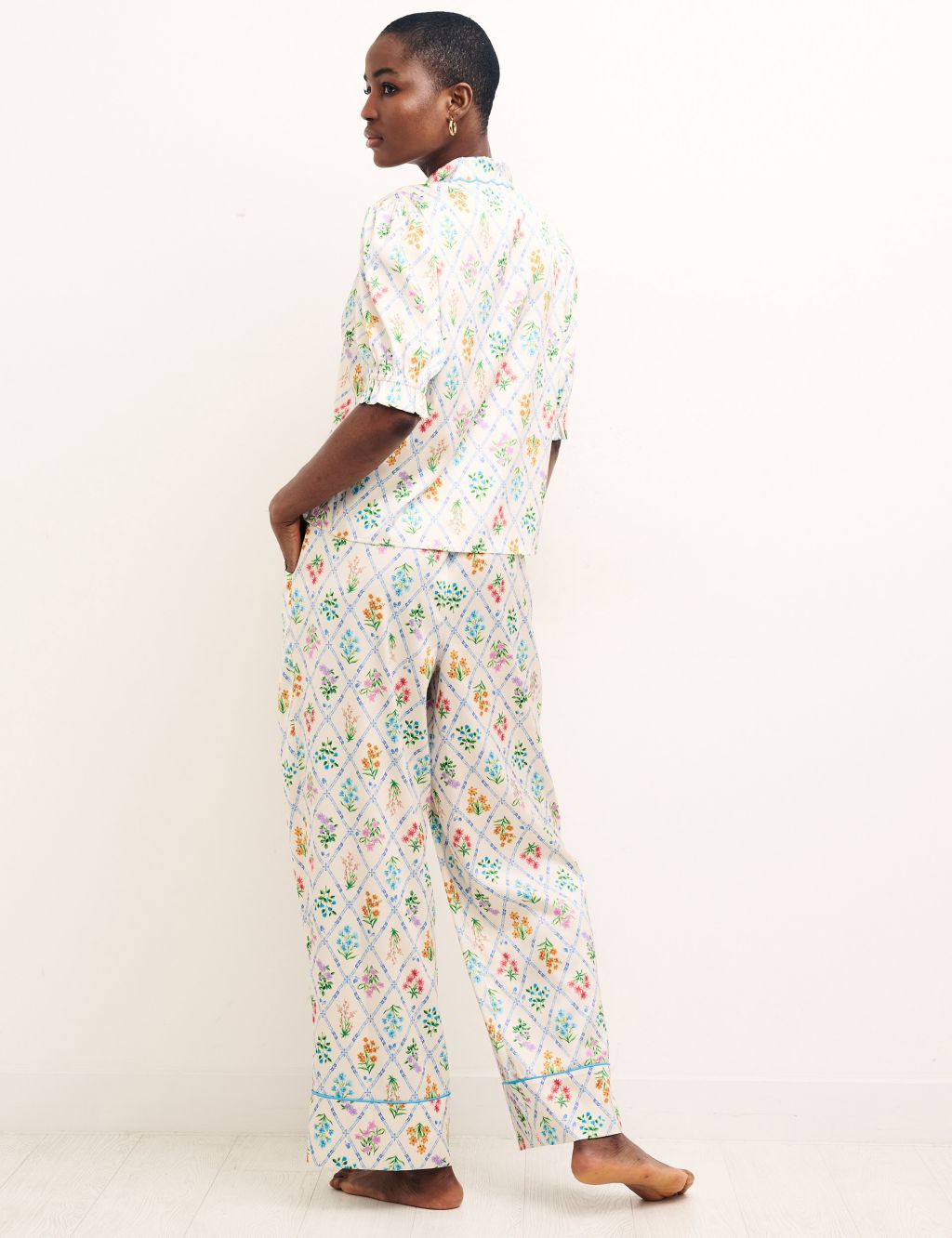 Satin Floral Pyjama Set image 4