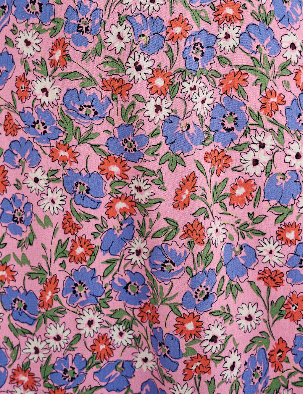 Floral V-Neck Midi Relaxed Tea Dress image 6