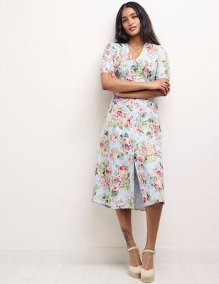 

Womens Nobody's Child Organic Cotton Floral Broderie Midi Dress - Multi, Multi