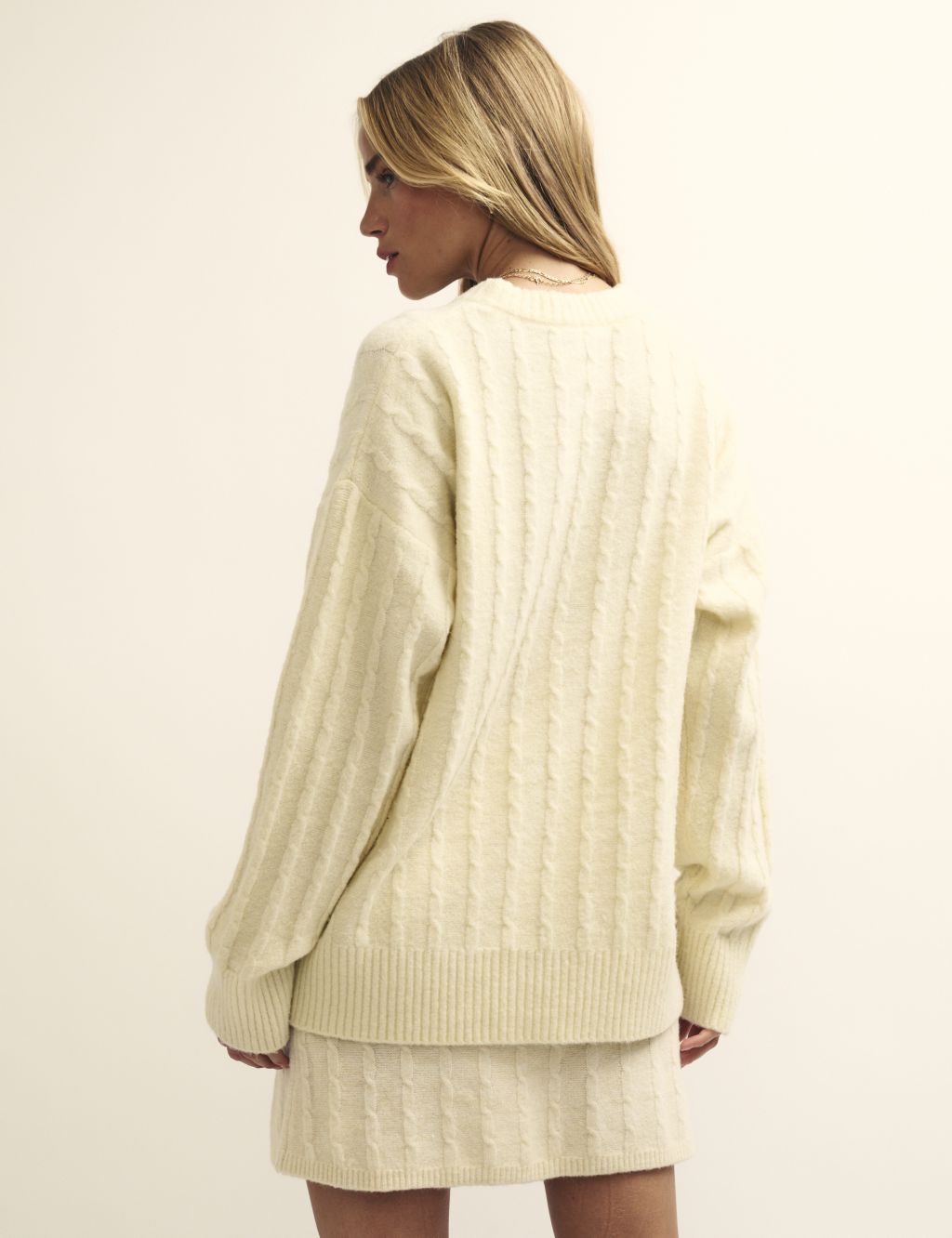 Cable Knit Crew Neck Jumper image 3