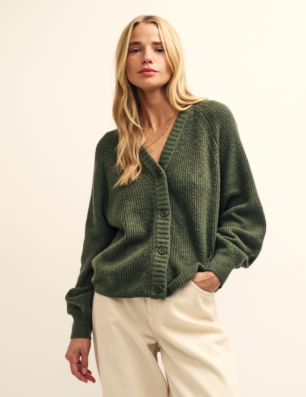 Marks and spencer green cardigan discount