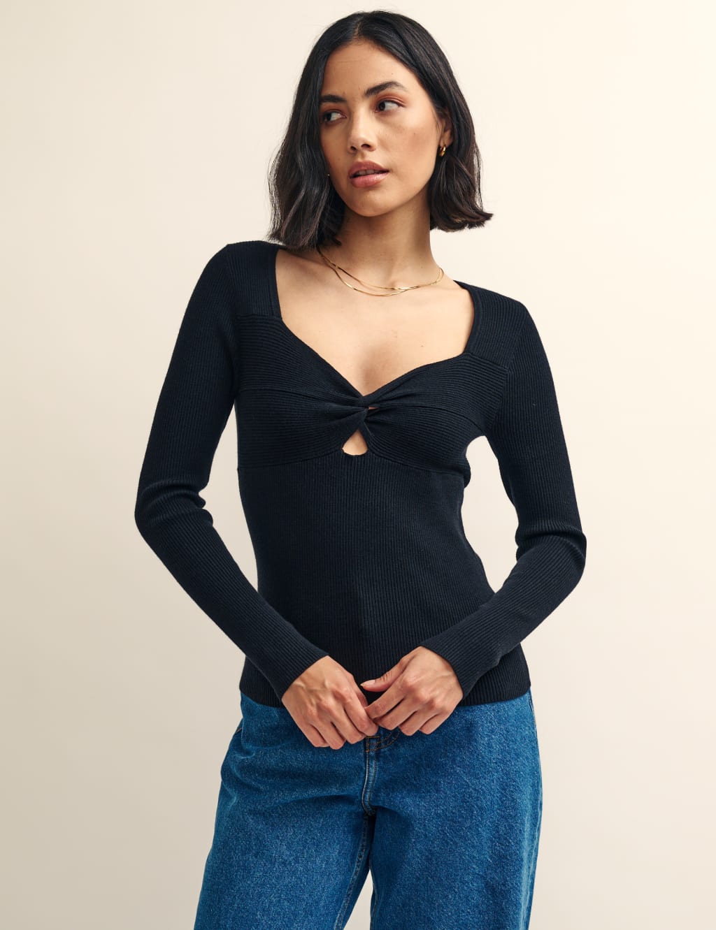 Ribbed Knitted Top image 1