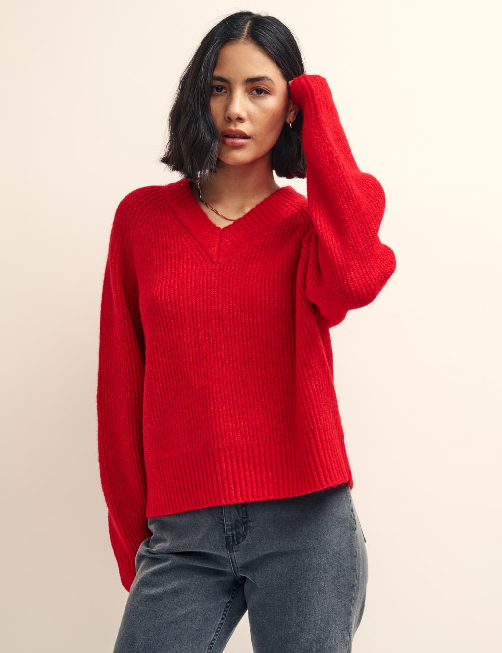 Women's V-neck Jumpers | Mu0026S