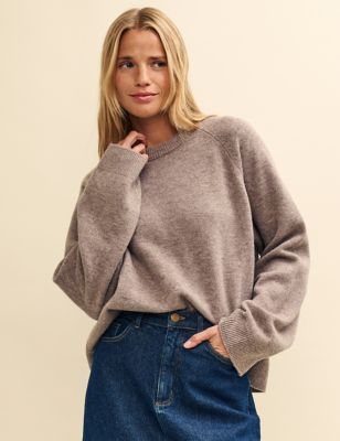 Pure Merino Wool Crew Neck Relaxed Jumper