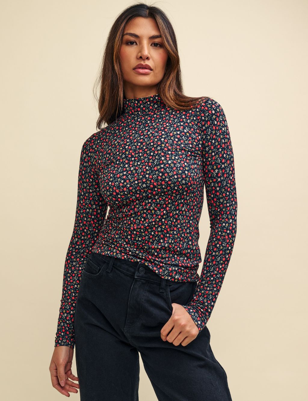Jersey Floral Top image 1