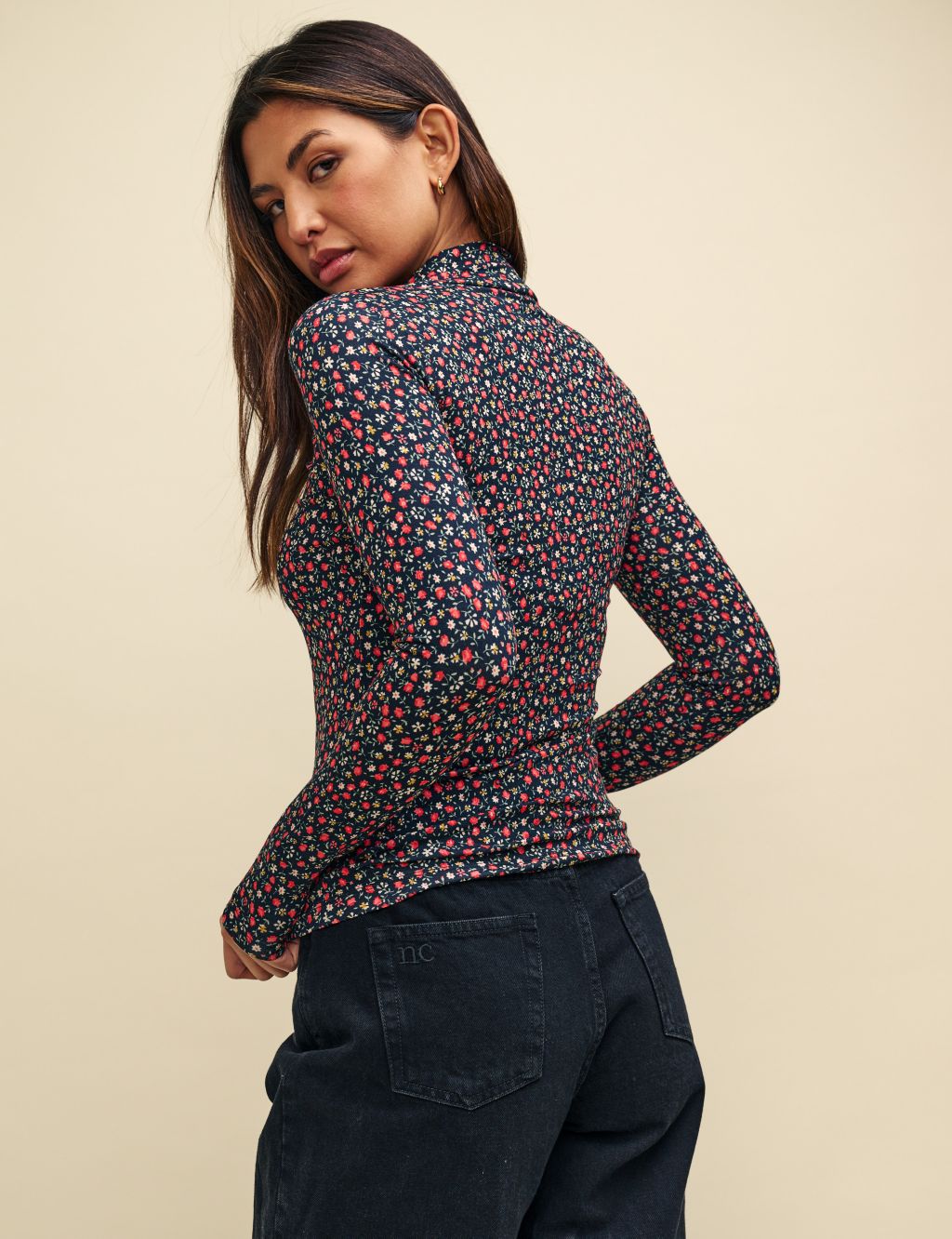 Jersey Floral Top image 2