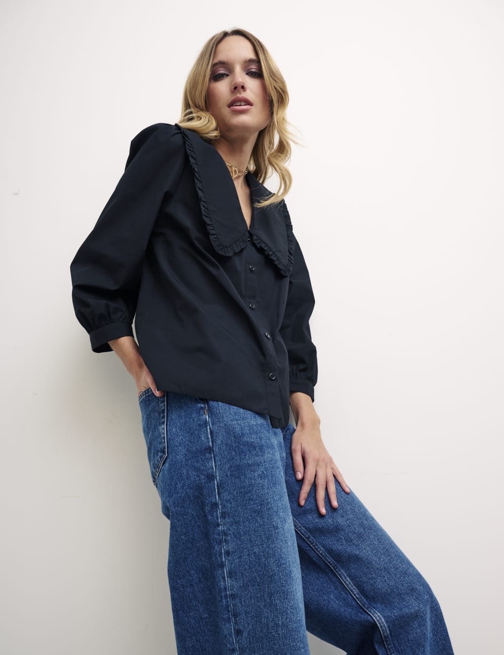 Organic Cotton Collared Blouse image 2