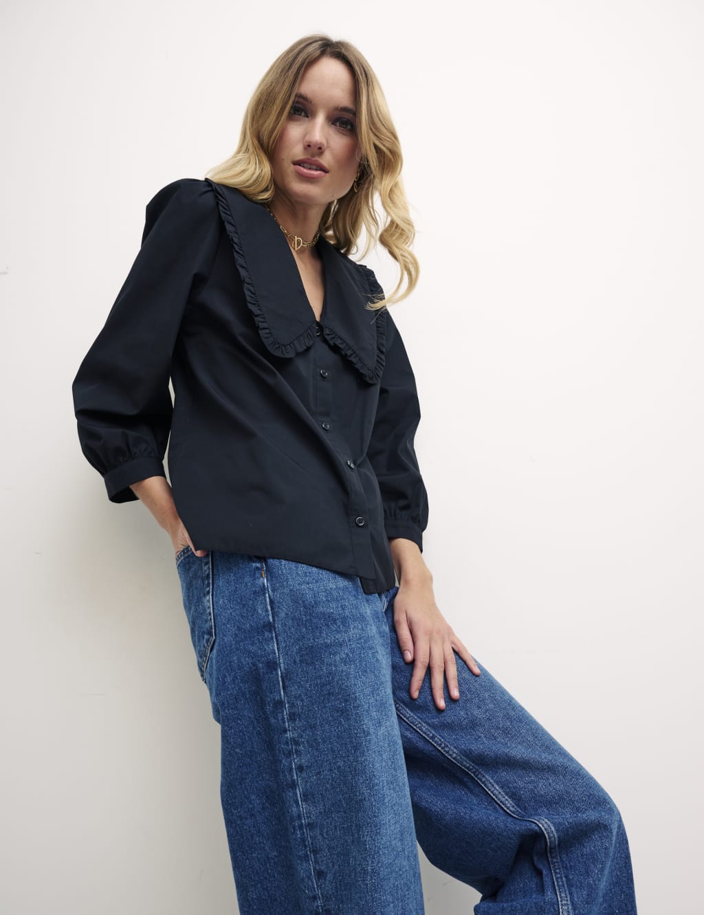 Organic Cotton Collared Blouse image 3