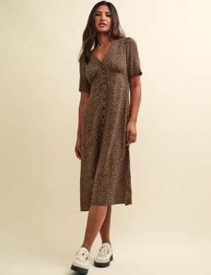 Animal print hot sale dress m&s